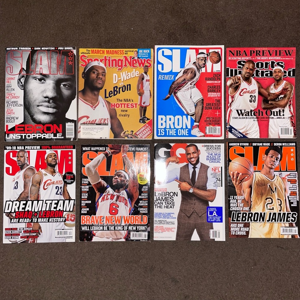 LeBron James - Lot of 8 magazines - READ DESCRIPTION